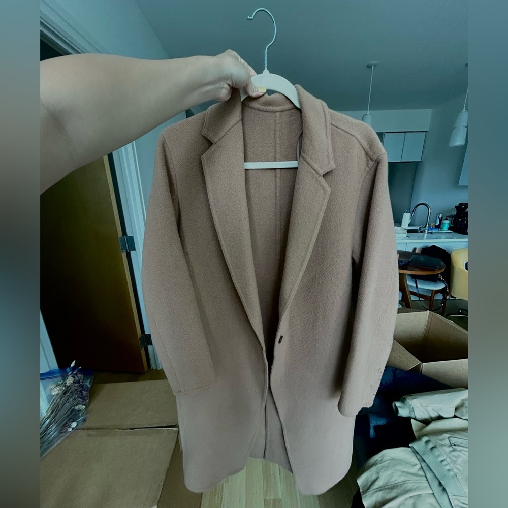 Uniqlo - WOMEN DOUBLE FACE COCOON COAT (Beige Small)